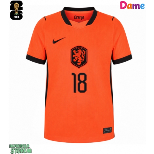 Holland Donyell Malen #18 Replika Hjemmebanetrøje Dame VM 2026 Kortærmet